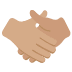 🤝🏽 handshake: medium skin tone display on Twitter